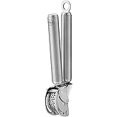 Rösle Stainless Steel Mincing Garlic / Ginger Press with Scraper, 9-inch