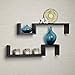 Danya B. Decorative Floating “S” Shaped Wall Mount Accent Shelves (Set of 2) (Black)