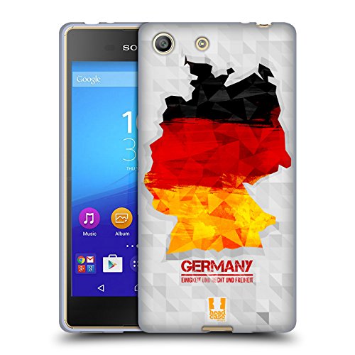 Head Case Designs Germany Geometric Maps Soft Gel Case for Sony Xperia M5 / M5 Dual