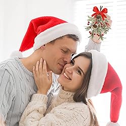 Christmas Artificial Mistletoe Ornament with Red