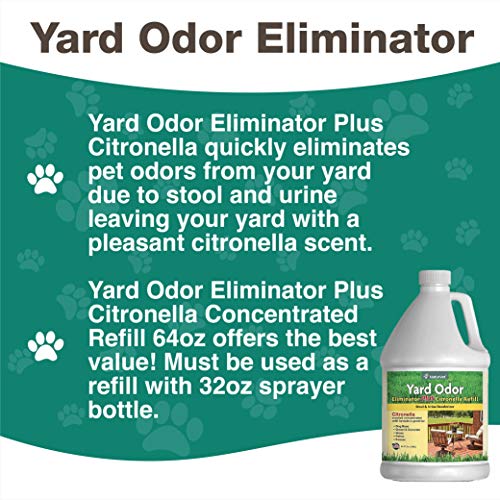NaturVet Yard Odor Eliminator Plus Citronella Spray Eliminate Stool