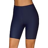 Lecieldusoir Women's Swim Shorts High Waisted Board Shorts UPF 50+ Bathing Trunks Swimsuit Boyshorts Bottoms