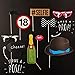 Ginger Ray 18th Birthday Party Photo Booth Props Decorations, Mixed