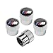 OSIRCAT M Logo Tire Valve Stem Caps for BMW M Accessories,Zinc Alloy Plating Chrome Universal Car Wheel Tire Valve Covers Set of 4