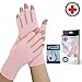 Doctor Developed Arthritis Gloves - Cotton Fingerless Compression Gloves - Hand Compression Gloves for Arthritis Relief - Compression Gloves for Women/Men, With Doctor Handbook (Pink, XS)