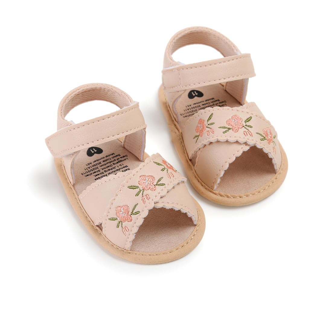 Photo 1 of GDSDYM Baby Girls Summer Sandals Soft Sole Casual Flat Shoes Beach Sandal Infant Newborn First Walkers Crib Wedding Dress Shoe