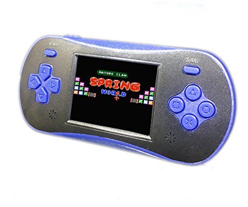 JJFUN RS-16 Handheld Game Console for Kids, 2.5" 12-Bit LCD Portable Video Games Device, Pocket Handhold Game Player with 260 Interesting Games –Purple