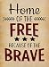 Home Decorative Outdoor 4th of July Home of The Free Because of The Brave Double Sided Garden Flag Quote, USA House Yard Flag, Garden Yard US Navy Decorations, Patriotic Outdoor Flag 12.5 x 18 Gift primary