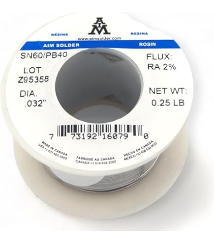Qualitek Rosin Core Wire Solder, 60/40 (.025