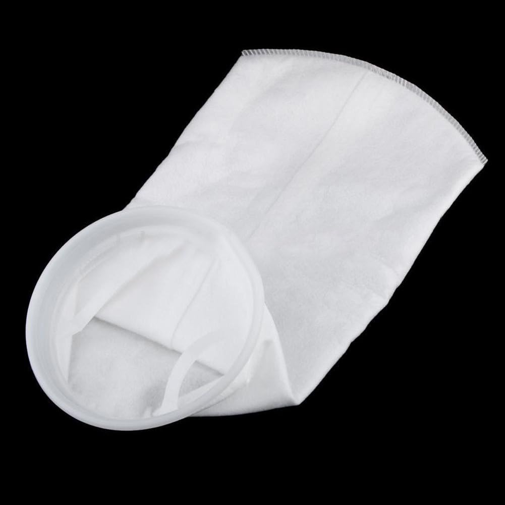 quanjucheer Marine Aquarium Filter Sock Bag Sump Micron Filtration Mesh Bag Pouch for Fish Tank size 150um (white)