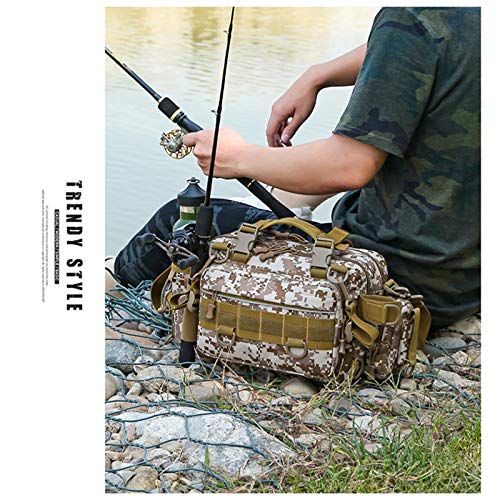 HAOLIN Große Kapazität Angeltasche Multifunktion 600D Nylon wasserdichte Outdoor-Taille Umhängetasche Angelgerät,2 – Bild 8