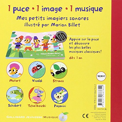 Mes petits imagiers sonores : Mes musiques classiques: 6 musiques à écouter, 6 images à regarder - livre sonore (French Edition)