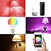 LED WiFi Smart Lights Bulb, Compatible with Alexa and Google Assistant and IFTTT,4.5w (40w Equivalent) e27 a19 RGBW Edison Bulb, No Hub Required, Music Mode,Sunrise, Sunset Mode
