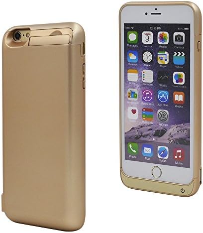SolokingTM 8200mah Portable Backup Power Bank Case for iphone 6 Plus 5.5 Inch Battery Pack with Kickstand Full Body Protection (Gold)