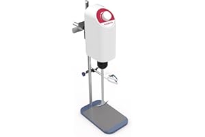 Fristaden Lab Overhead Stirrer for Cosmetic Formulators | Electric Stirrer 60 W Analog | 10,000 mPa-s | High-Efficiency Laboratory Stand Stirrer with Display