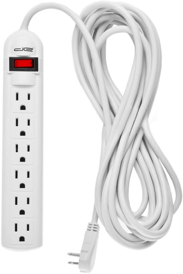 Digital Energy 6Outlet Surge Protector Power Strip with 25