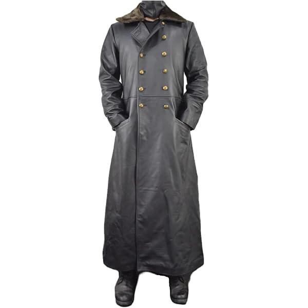 World War 2 Leather German Coat - Waffen Elite Officers Military