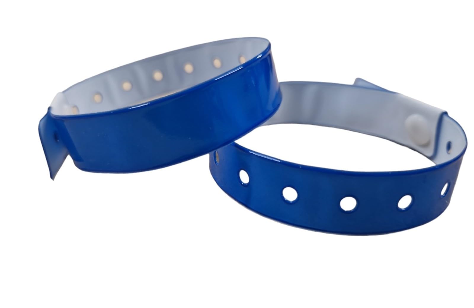 J&R Wristbands Vinyl Wristband 100-Piece Set (Blue)