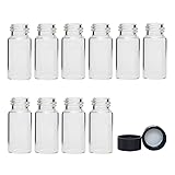 UUYYEO 10 Pcs 20ml Clear Glass Bottles Reagent