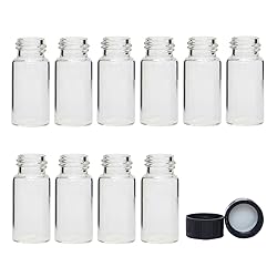 UUYYEO 10 Pcs 20ml Clear Glass Bottles Reagent
