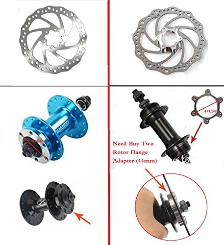 Star-Art Front and Back Disk Brake Kit - Aluminum Alloy Calipers, 2 Pcs Stainless Steel 160 mm Rotors & Cable & Brake Lever & 12 Bolts, Freewheel Threaded Hubs Hole Distance of 44mm (YinXing)