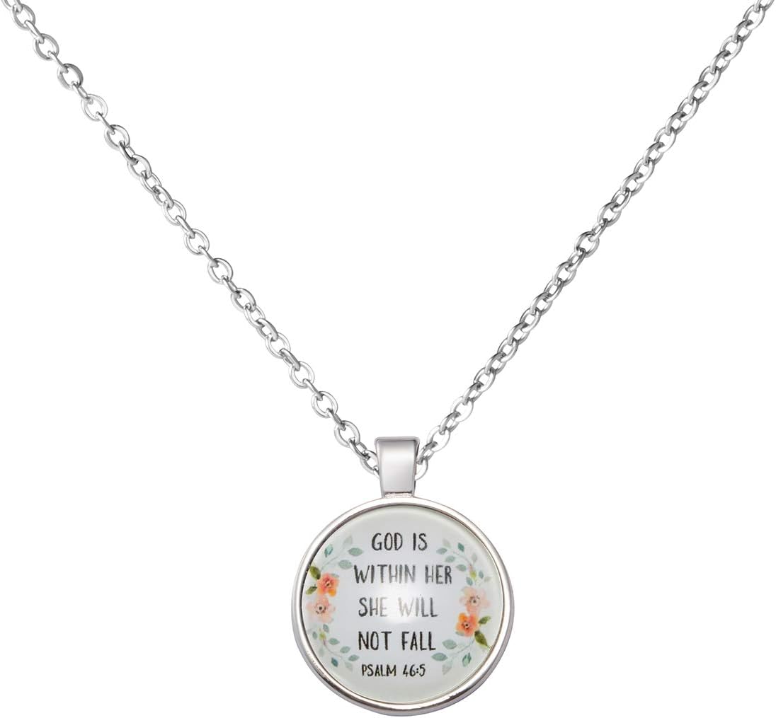 MemgiftChristian Necklace Religious Bible Verse Gift Jewelry for Women Girls