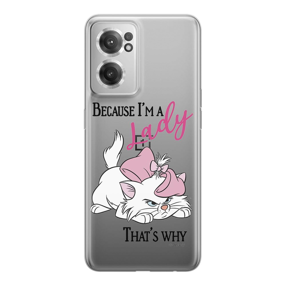 ERT GROUP mobile phone case for Oneplus NORD CE 2 original and officially Licensed Disney pattern Marie 004 optimally adapted to the shape of the mobile phone, partially transparent