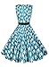 Vintage Boatneck Swing Dresses 60s With Ribbon Belt - Checkered Mint Green F21 Small