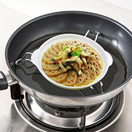 YJYdada Stainless Steel Steamer Rack Insert Stock Pot Steaming Tray Stand Cookware