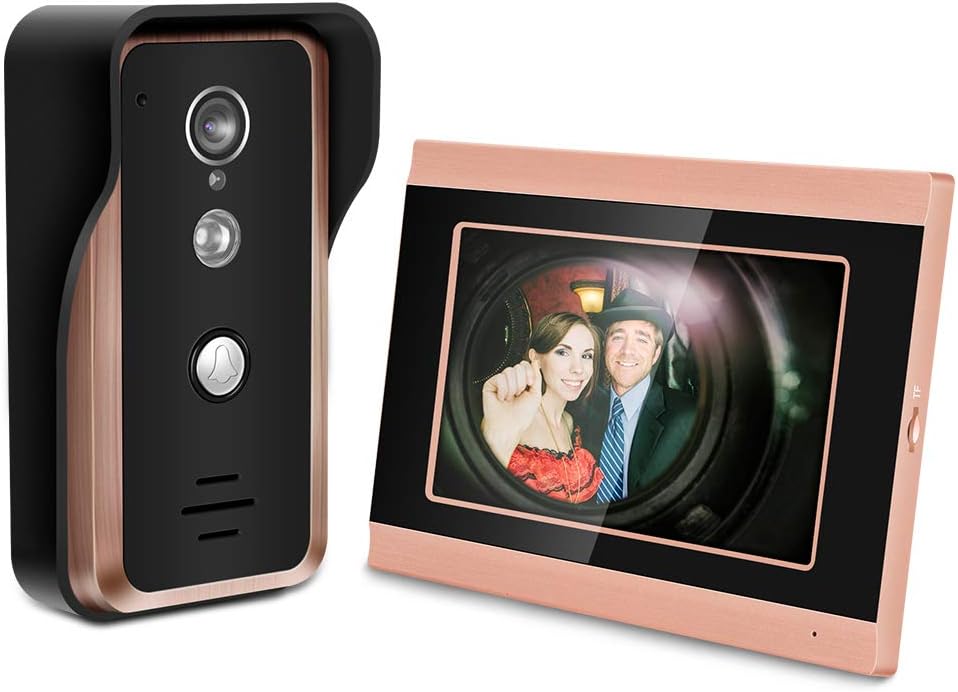 17,8 cm Touch Bildschirm Verdrahtet Wifi Video Kamera Tür Phone Ring Gegensprechanlage Home