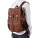 Lifewit 17 inch Canvas Backpack Laptop Unisex Vintage Leather Casual Rucksack School College Bags Travel Daypack Coffee