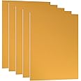 PATIKIL 7x5x1/32inch Anodized Aluminum Sheet, 5Pcs Metal Rectangle Aluminum Plate 0.8mm Thick Engraving Blanks for Laser Engraving DIY Decorative Crafting Home Decoration, Yellow
