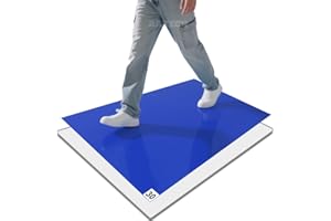 SATECH Sticky/Tacky/Adhesive Mat 24" x 36" Blue with Non-Slip Base (Case of 3 Mats,30 Sheets Each,with Frame) for Cleanroom Laboratory Hospital Construction Home