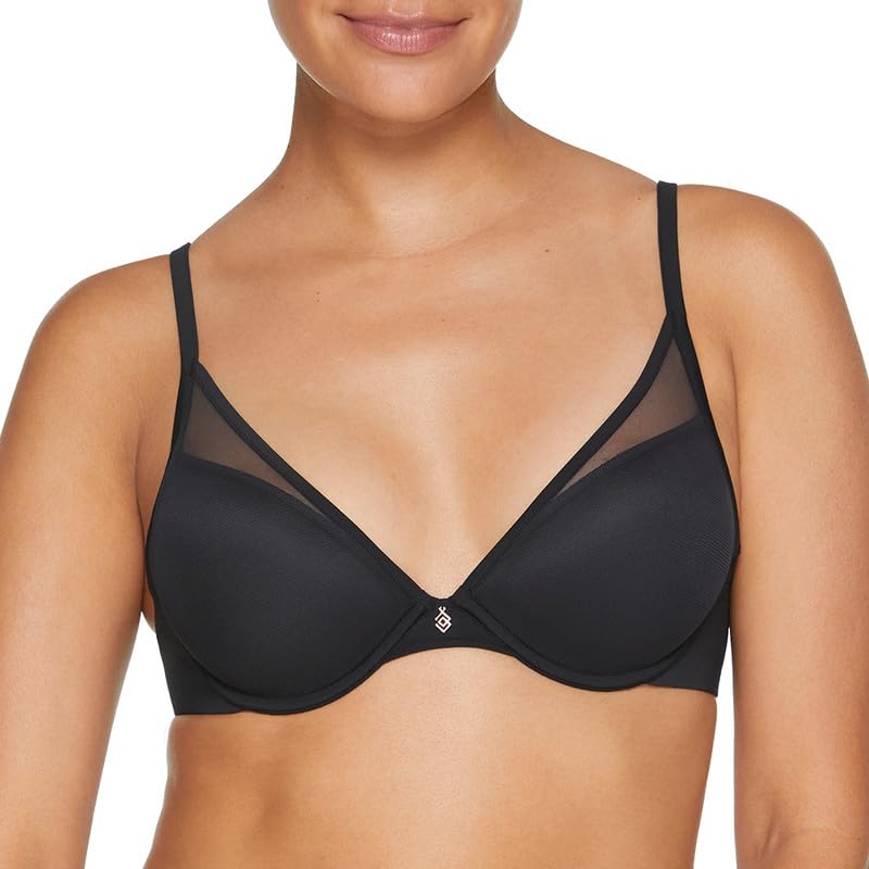 Photo 1 of 34H ThirdLove Classic Plunge Bra, Sexy Underwire V-Neck Bra for Small Breasts, Low Cut, No-Show Lines, Women's Everyday Comfort, Black