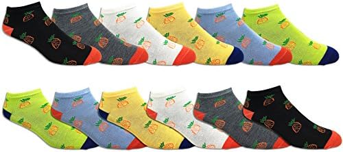 Women's Soft Lightweight Colorful and Fun Low Cut Socks - Assorted Styles (12 Pairs)
