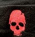 LOKIDVE Men Women Winter Embroideried Cuff Beanie Hat Knit Skull Cap-Skull Red