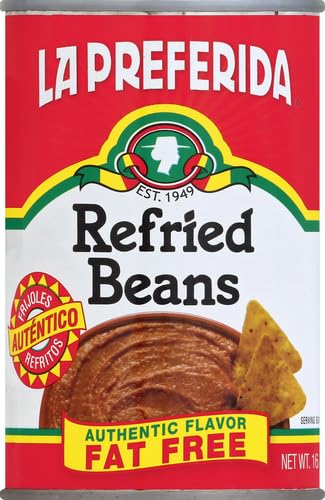LA PREFERIDA REFRIED BEANS, FAT FREE, 16 OZ
