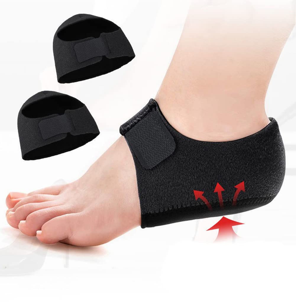 Heel Sleeves Cushions Heel Protectors 2pcs Heel Cups Breathable Heel Support Pads for Plantar Fasciitis, Achilles Tendonitis, Heel Spur, Cracked Heels Pain Relieve for UK Women 5.5-11+ Men 6-11.5