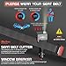 2BExpert Car Crash Emergency Tool, 6-in-1 Escape Device, Dual USB Car Charger w/Window Breaker and Seatbelt Cutter, 2200 mAh Power Bank, 2-Mode LED Flashlight & Red SOS Beacon
