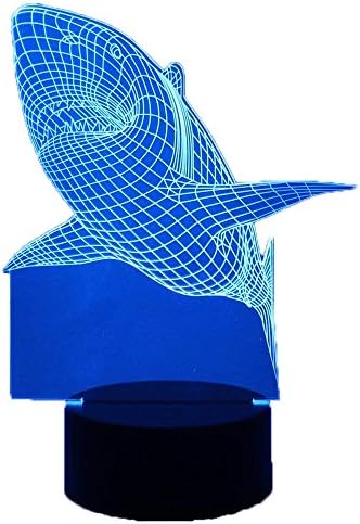 Unitake Illusion Table Desk Lamp 7 Colors LED for Home Bedroom Decoration Kids Birthday Gifts Shark