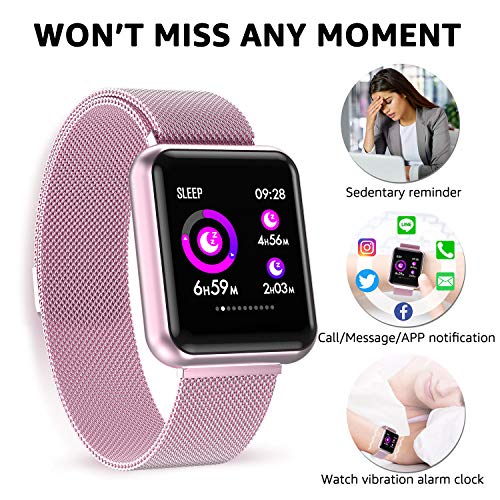 EarnCore Pulsera Inteligente a Prueba de Agua con Bluetooth - Rastreador de Ejercicios para Hombres y Mujeres para Android iOS...