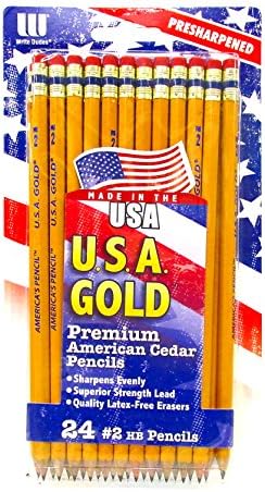 Made in USA Pencils - Write Dudes - Made from Sustained Growth California Cedar! (Pack of 24)