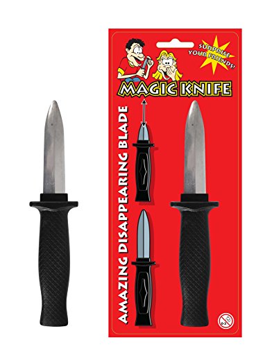 Forum Novelties Theatre Knife with Disappearing Blade-Effect Dagger, Black