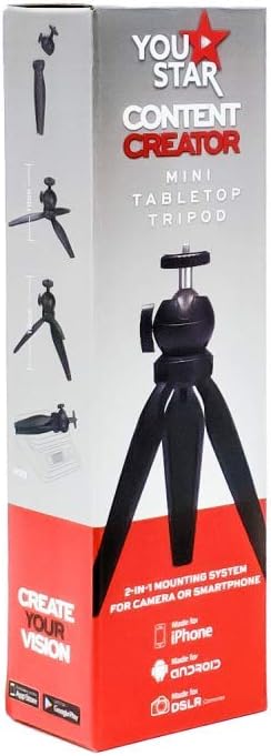 You Star Content Creator Mini Tabletop Tripod