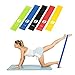 Toplus Exercise Resistance Bands for Daily Workout, Pilates, Yoga, Rehab, Physical Therapy, Set of 5 with Instructional Booklet and Carry Bag