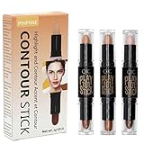 Contour Stick, Concealer Contour, Highlighters Stick, Face Highlighters, 6 Colour Make up Concealer contouring stift, Makeup Double-end Highlight Contour Sticks Cream Set Bronzer and Highlighter Stick