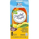 Crystal Light Drink Mix, Lemon Iced Tea, On The Go Packets, 10 Count (Pack of 6 Boxes)