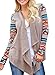 SmallDragon Women's Casual Long Sleeve Geometric Print Sweater Knit Cardigan