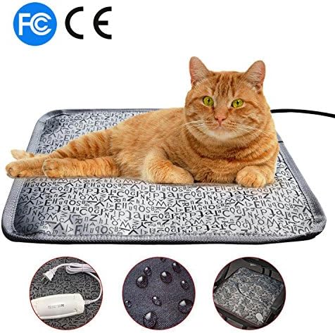 Pet Heating Pad ,dog Cat Heating Mat Electric mat Waterproof Adjustable Warming Mat with Chew Resistant Steel Cord 