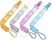 Elefuntot 4 Pacifier Clip Holder | Stylish Binky Clip, Keeps Dummy Sanitary Secure & Safe From Falling, Chevron & Starfish Design, Ideal Shower Gift